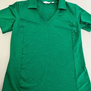 Lady Hagen Emerald V-Neck Short Sleeve Top